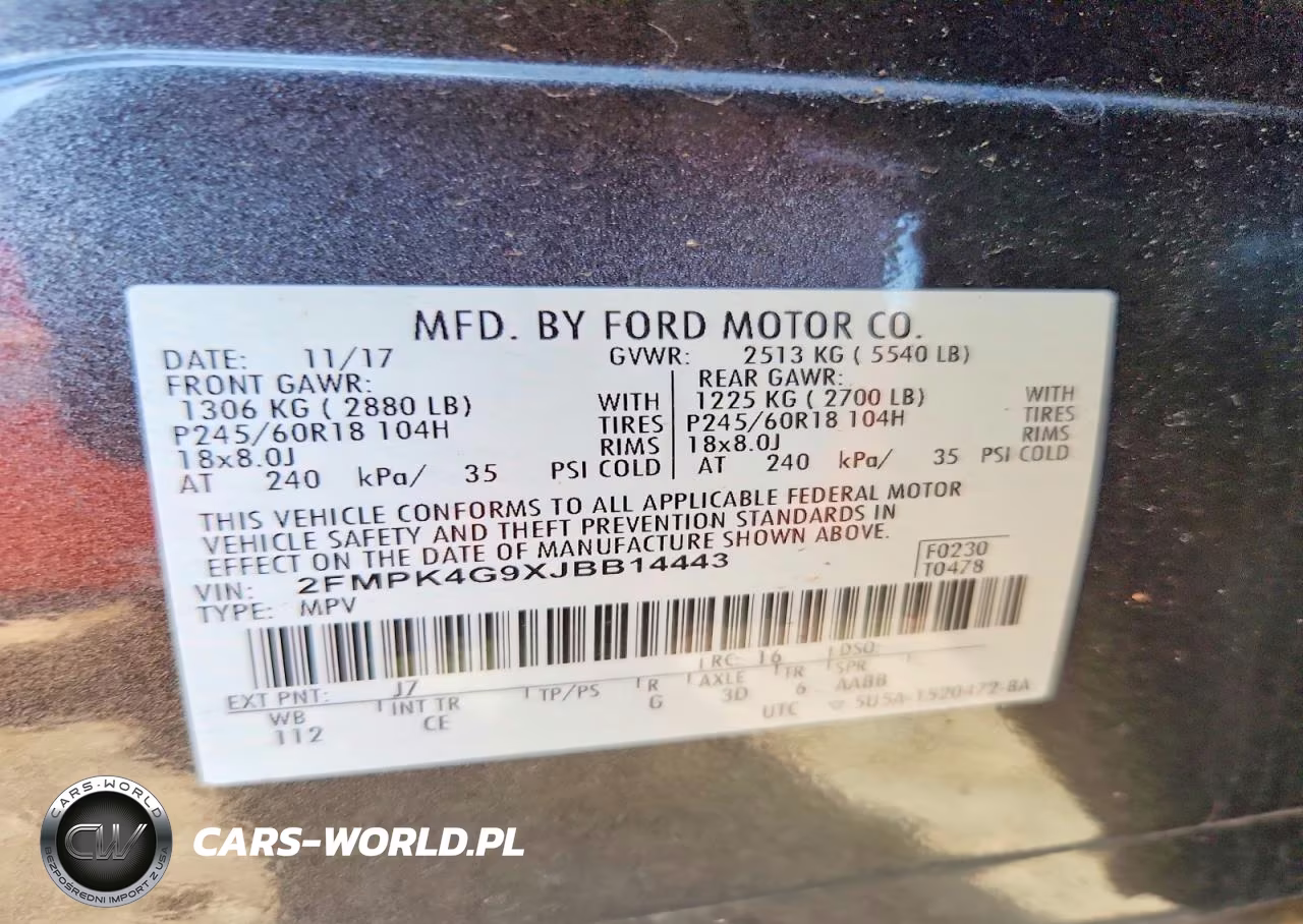2018 Ford Edge VIN:2FMPK4G9XJBB14443 - 13