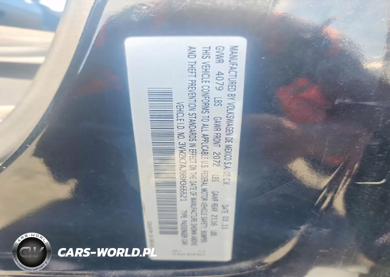 2011 Volkswagen Jetta Base VIN:3VW2K7AJ9BM365521 - 12