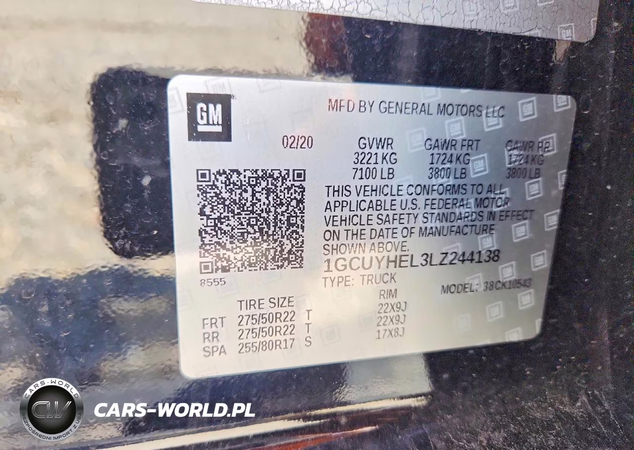 2020 Chevrolet Silverado K1500 High Country VIN:1GCUYHEL3LZ244138 - 12