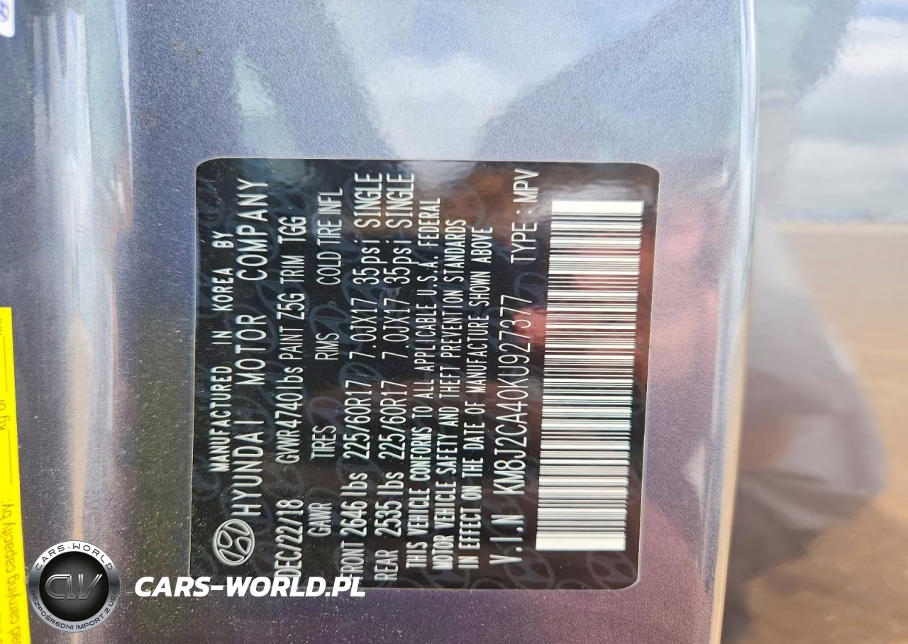2019 Hyundai Tucson Se VIN:KM8J2CA40KU927377 - 13
