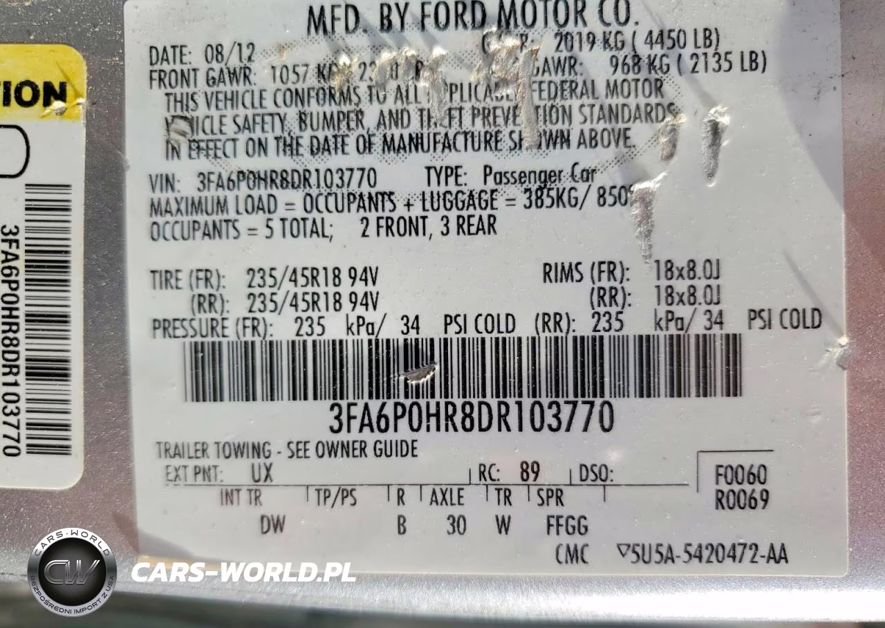 2013 Ford Fusion Se VIN:3FA6P0HR8DR103770 - 13