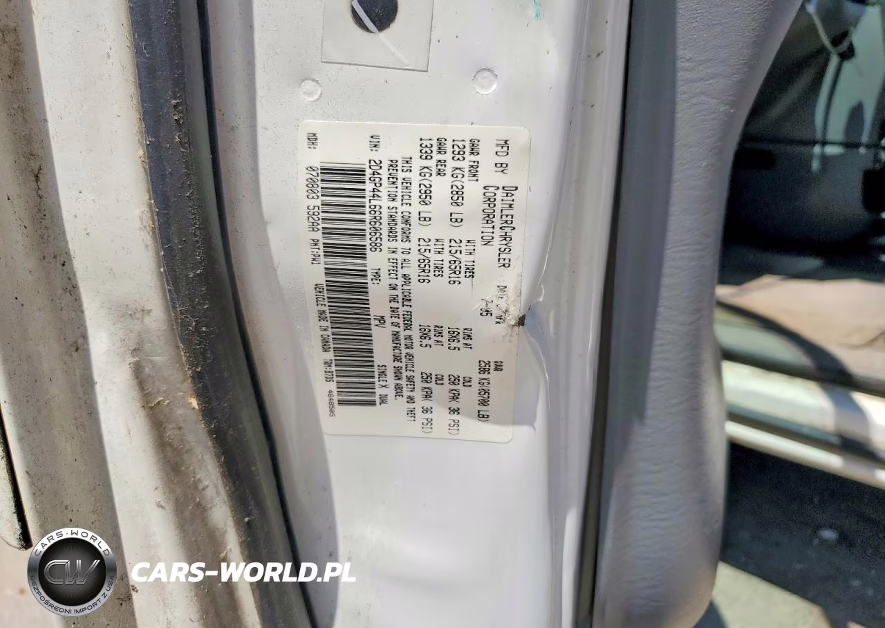 2006 Dodge Grand Caravan Sxt VIN:2D4GP44L66R606586 - 13