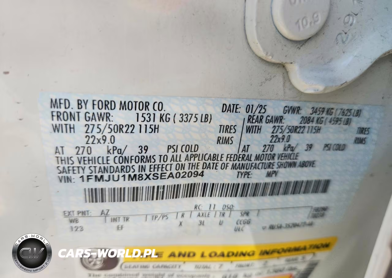 2025 Ford Expedition Platinum VIN:1FMJU1M8XSEA02094 - 14