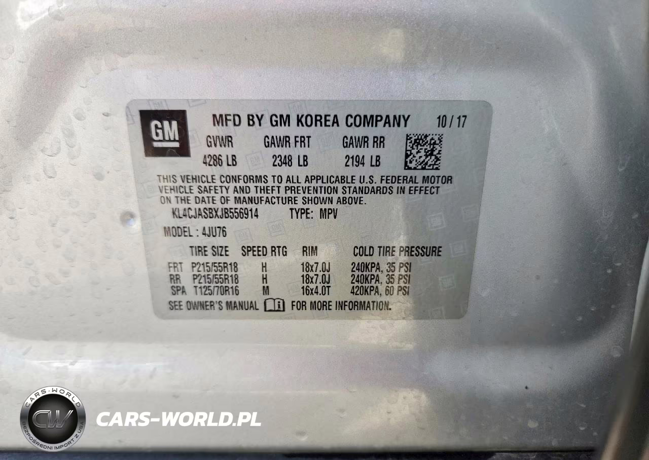 2018 Buick Encore Preferred VIN:KL4CJASBXJB556914 - 13