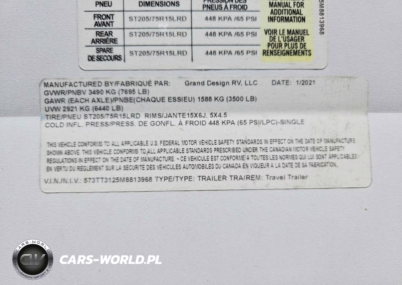 2021 Grand Design Transcend Camper VIN:573TT3125M8813968 - 10