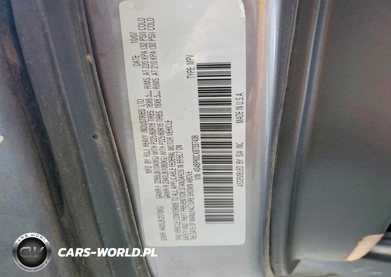 2008 Subaru Outback VIN:4S4BP60CX87337436 - 13