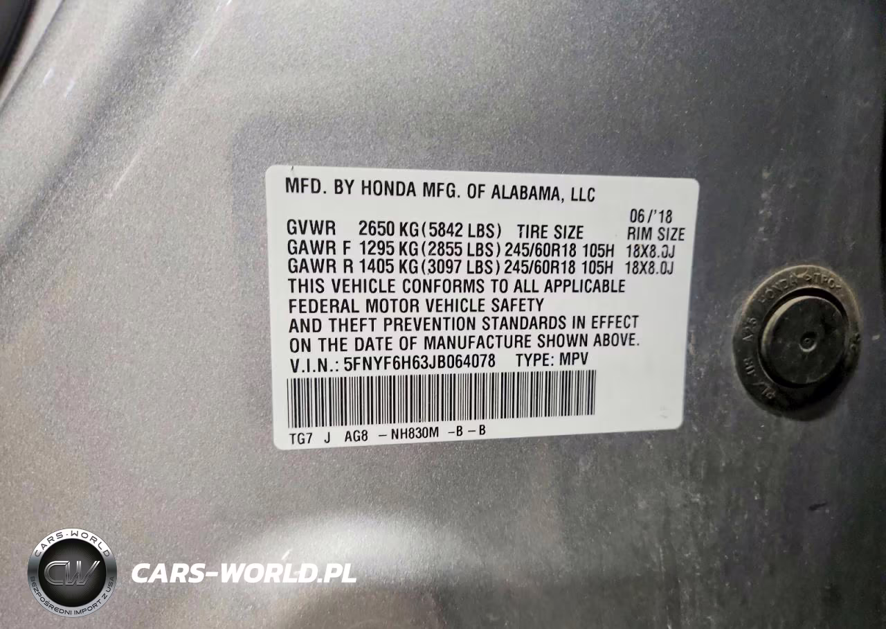 2018 Honda Pilot Exl VIN:5FNYF6H63JB064078 - 14