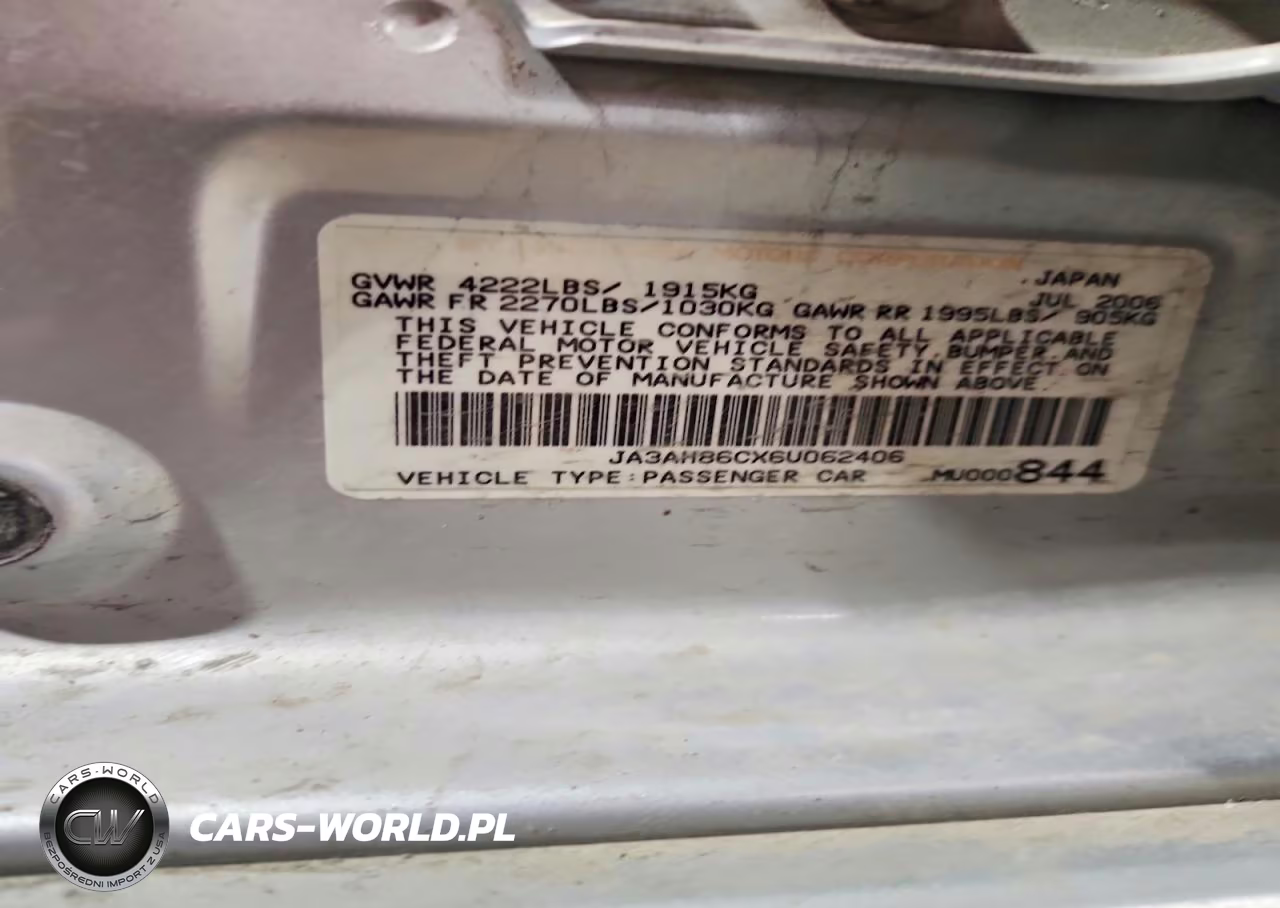 2006 Mitsubishi Lancer Evolution VIN:JA3AH86CX6U062406 - 12