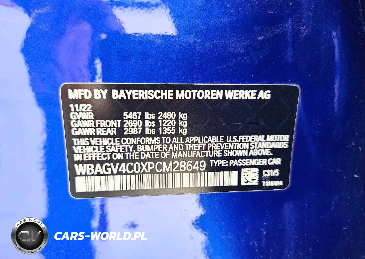 2023 BMW 840Xi VIN:WBAGV4C0XPCM28649 - 12