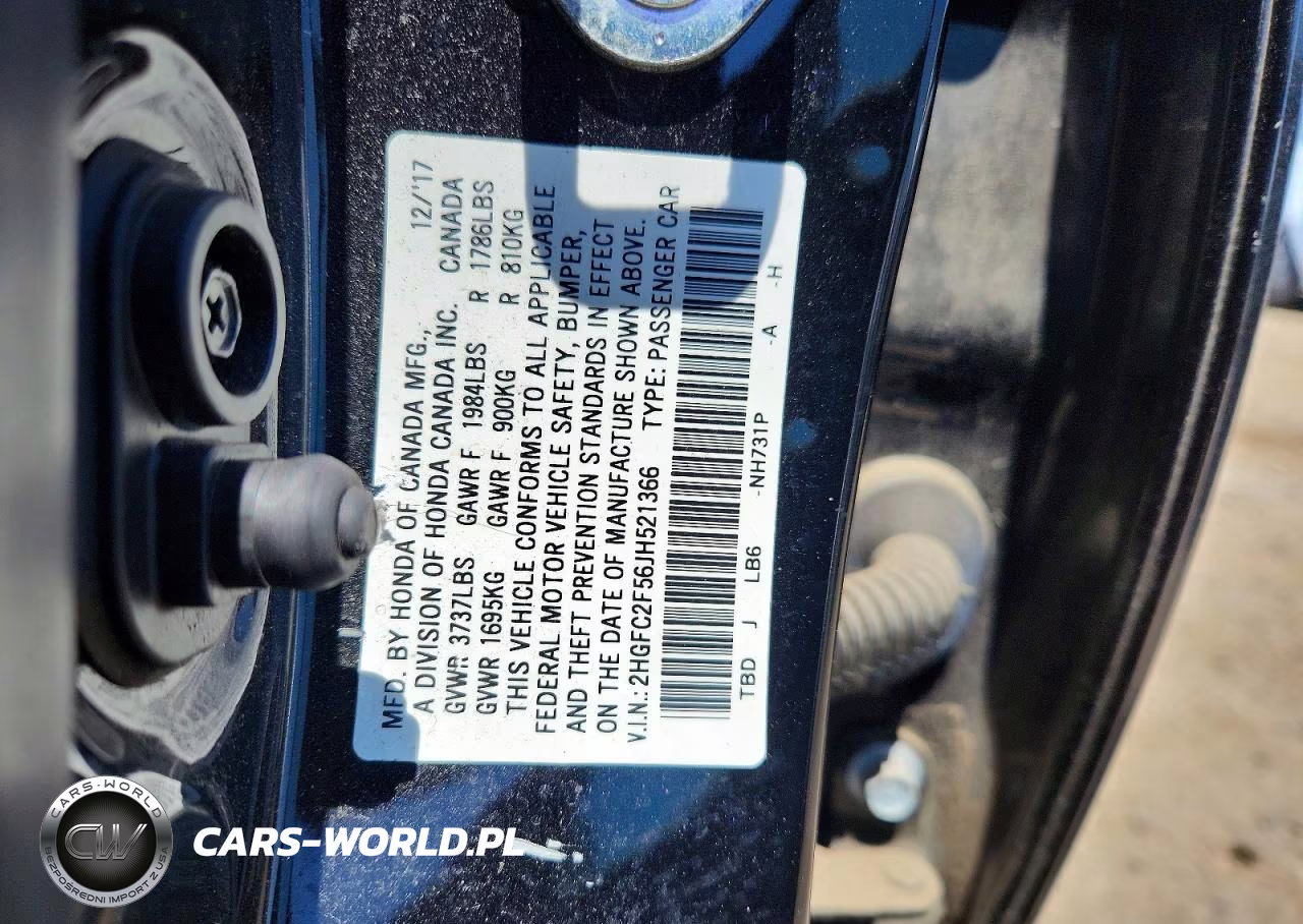 2018 Honda Civic Lx VIN:2HGFC2F56JH521366 - 12