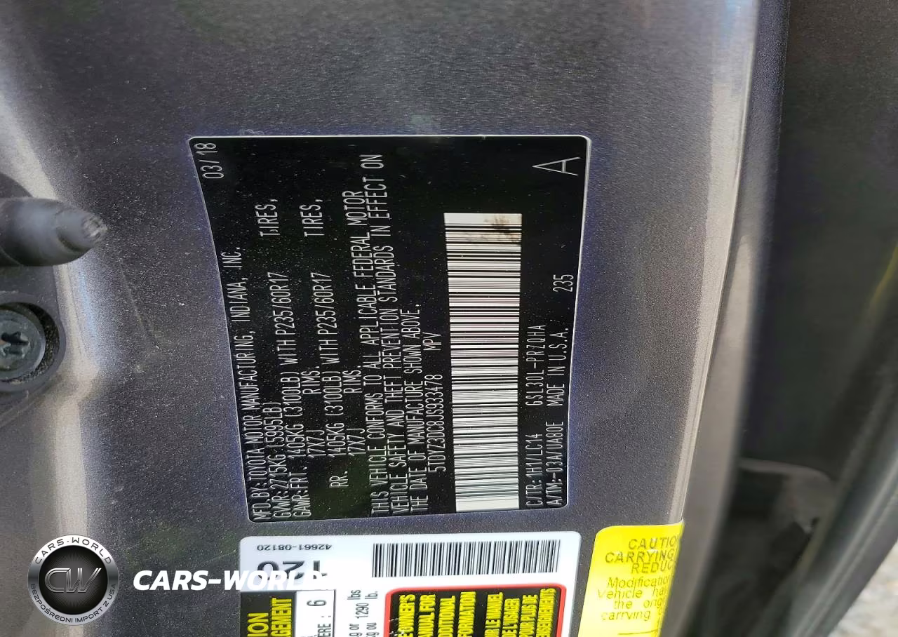 2018 Toyota Sienna Xle 8-Passenger VIN:5TDYZ3DC8JS933478 - 13
