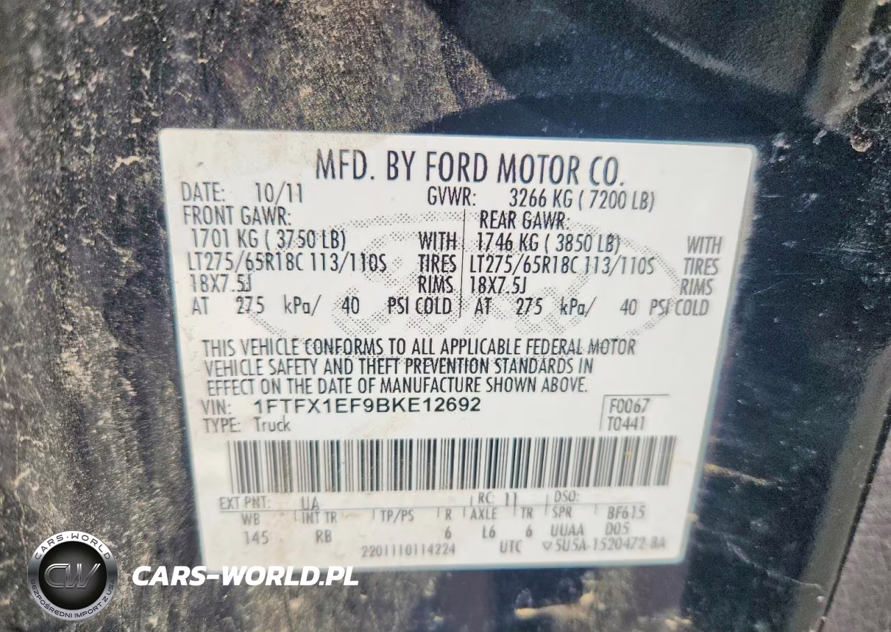 2011 Ford F150 Super Cab VIN:1FTFX1EF9BKE12692 - 12