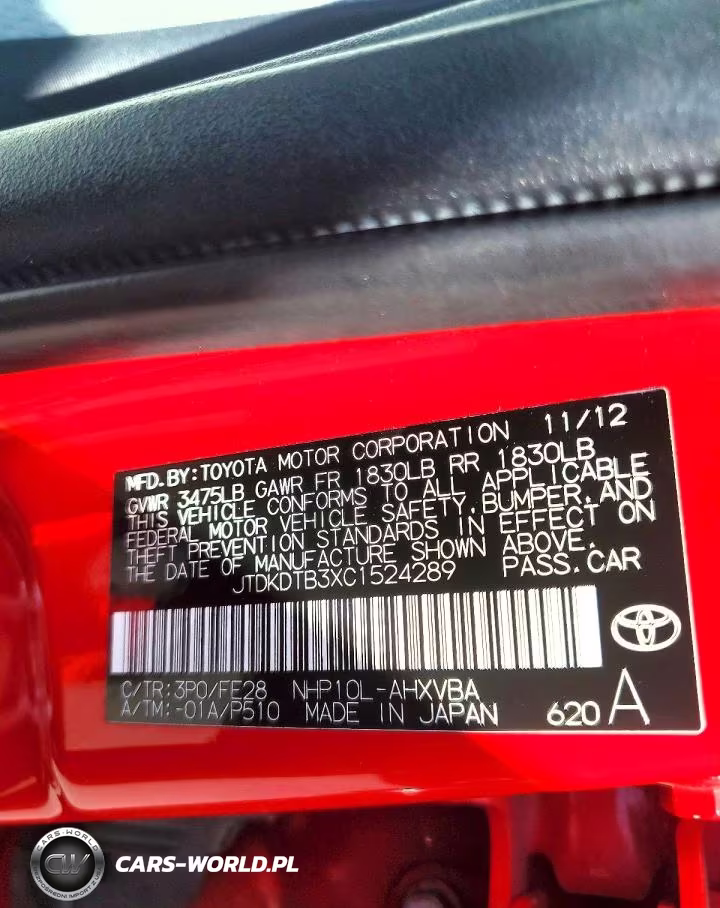 2012 Toyota Prius C One VIN:JTDKDTB3XC1524289 - 14