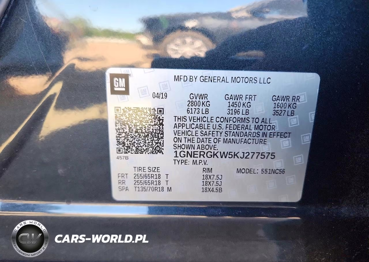 2019 Chevrolet Traverse Lt VIN:1GNERGKW5KJ277575 - 13