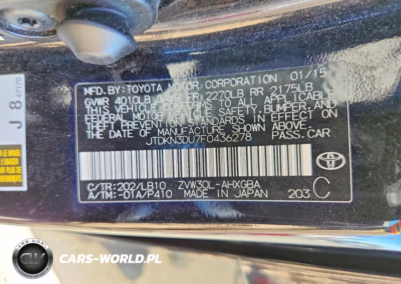 2015 Toyota Prius Four VIN:JTDKN3DU7F0436278 - 12
