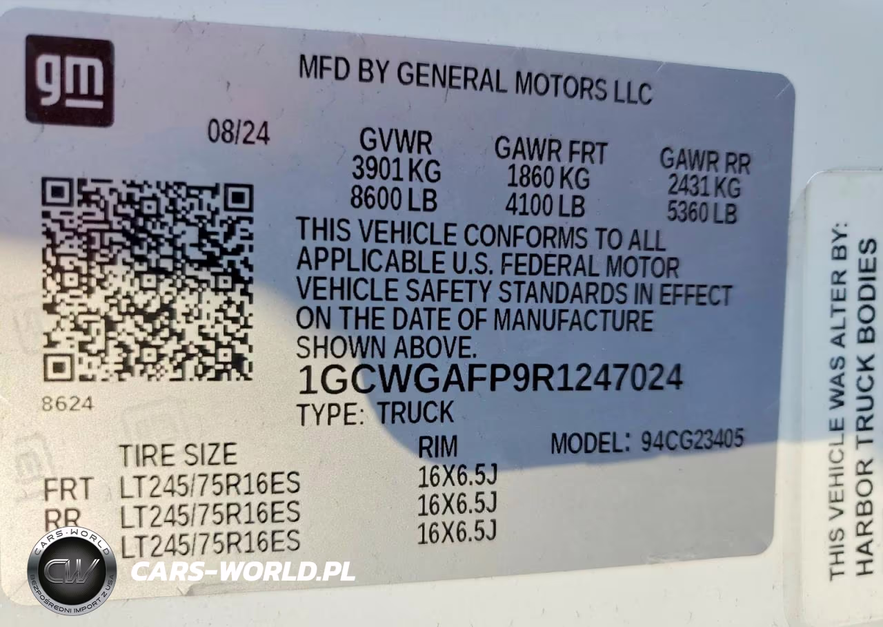 2024 Chevrolet Express G2500 VIN:1GCWGAFP9R1247024 - 13