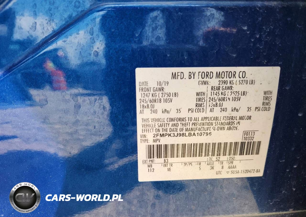 2020 Ford Edge Sel VIN:2FMPK3J98LBA10796 - 12