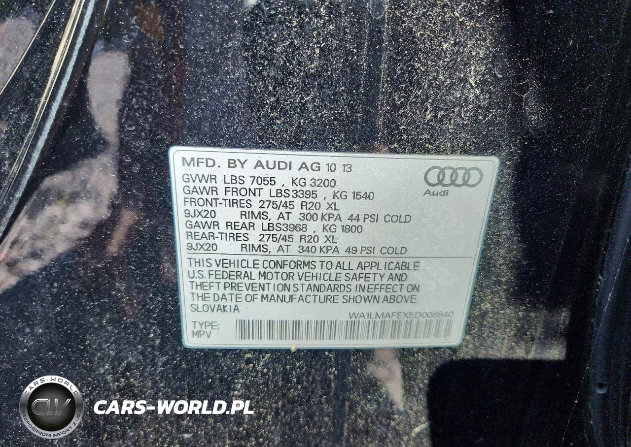 2014 Audi Q7 Premium Plus VIN:WA1LMAFEXED008840 - 13