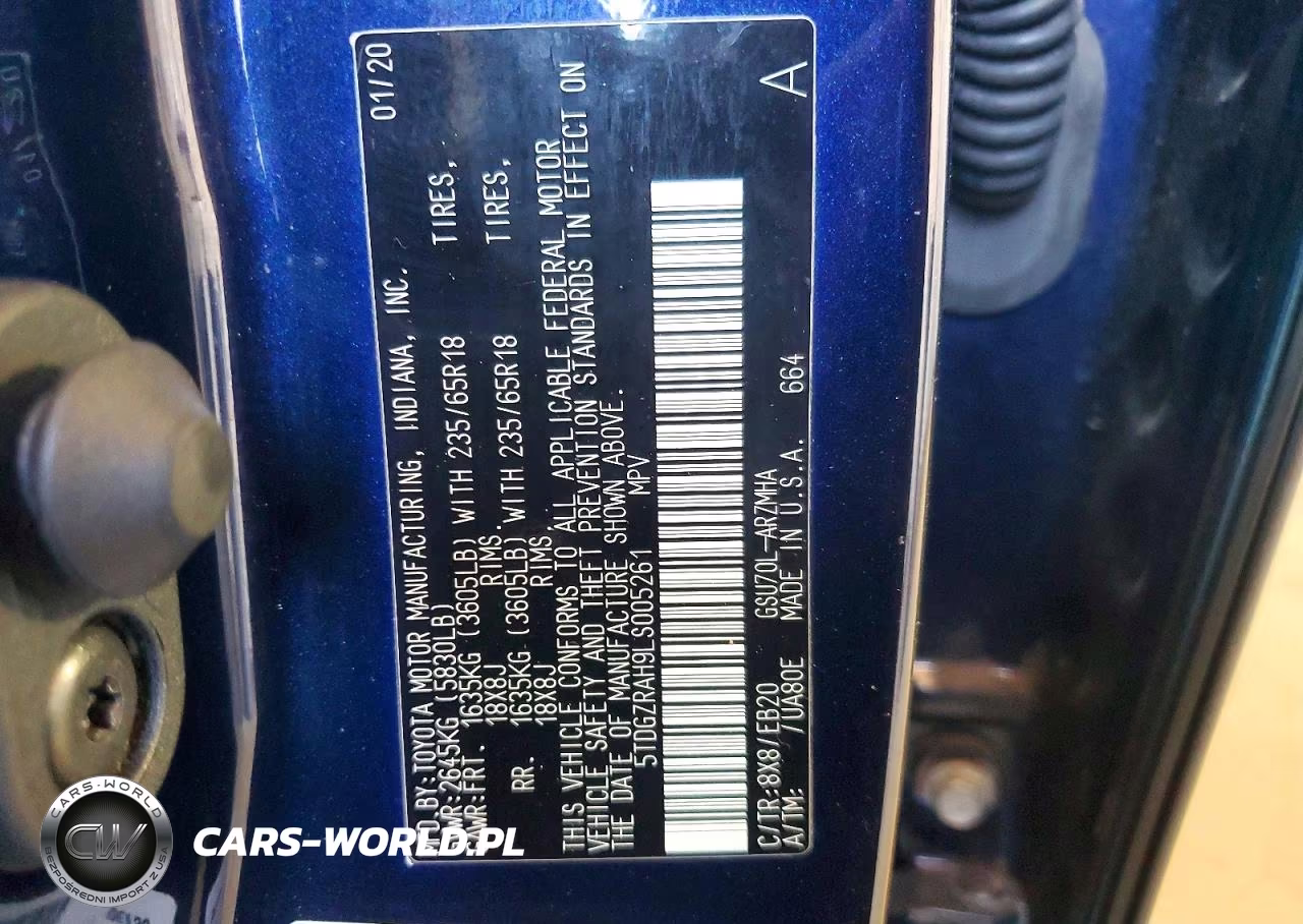 2020 Toyota Highlander Xle VIN:5TDGZRAH9LS005261 - 13