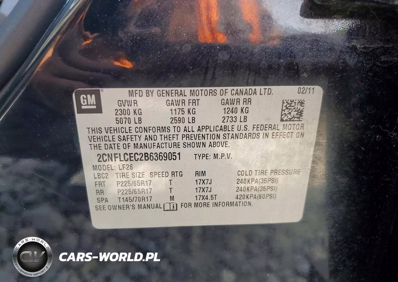 2011 Chevrolet Equinox Ls VIN:2CNFLCEC2B6369051 - 13