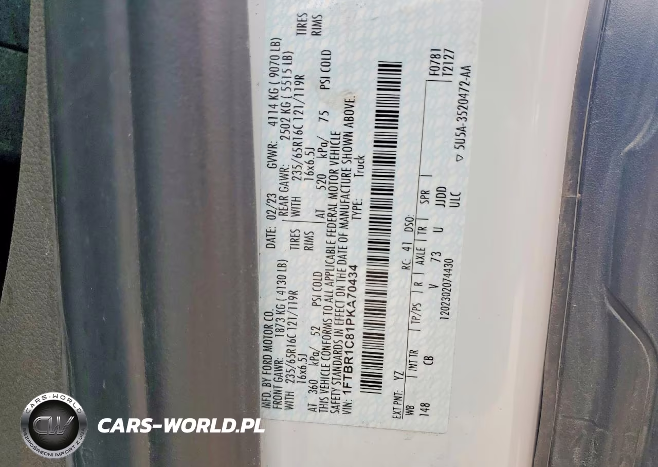 2023 Ford Transit T-250 VIN:1FTBR1C81PKA70434 - 13