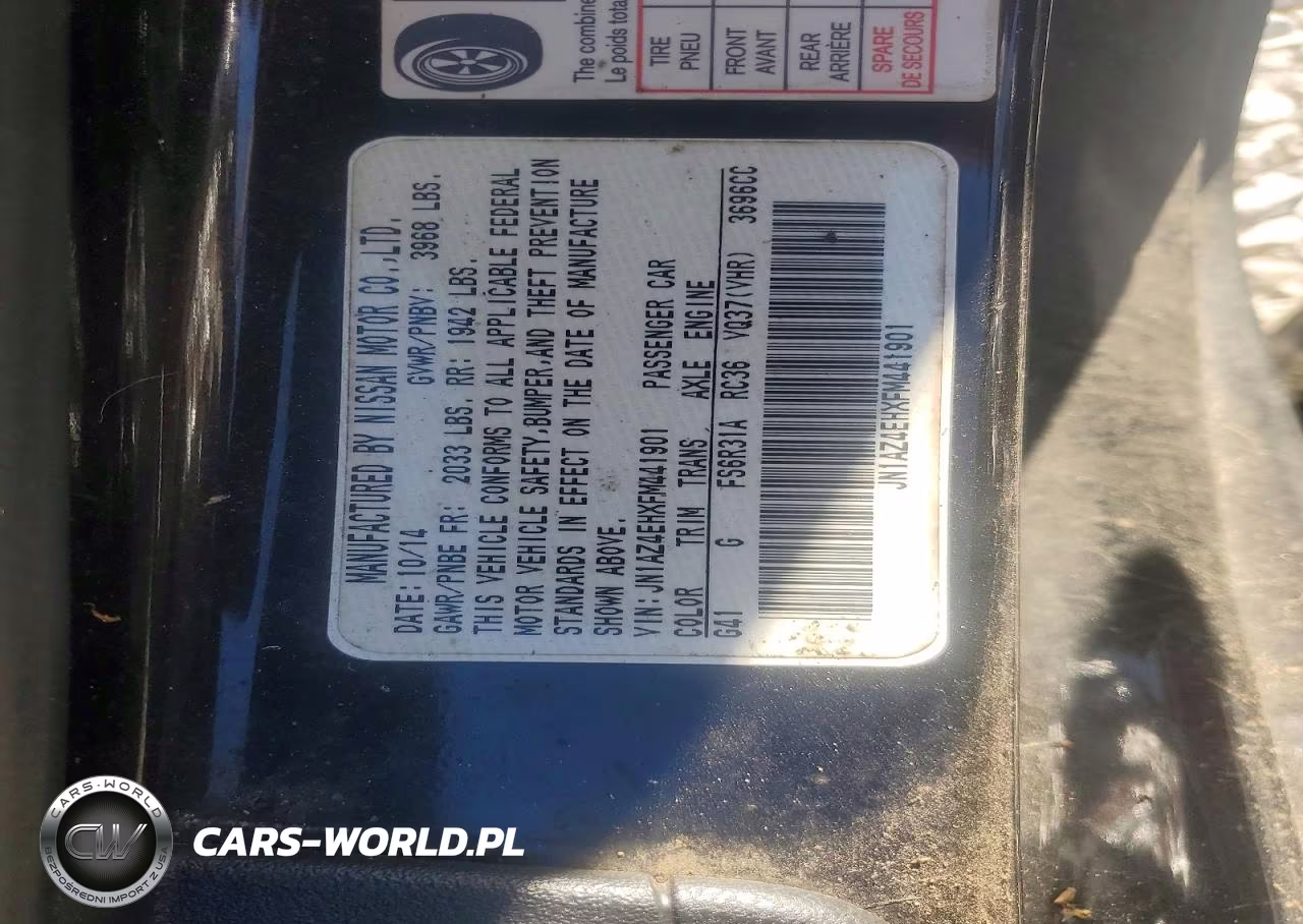 2015 Nissan 370Z Base VIN:JN1AZ4EHXFM441901 - 12
