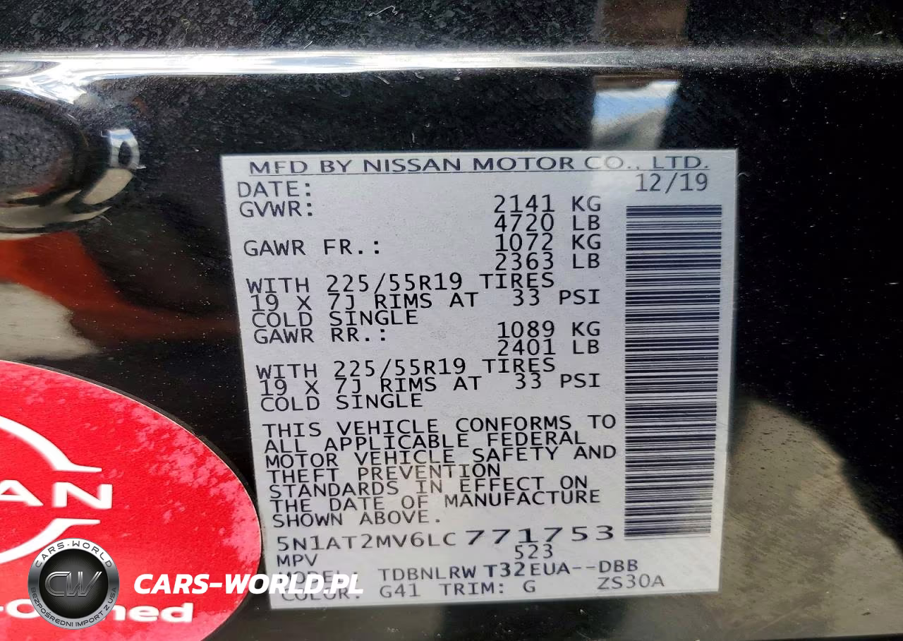 2020 Nissan Rogue Sl VIN:5N1AT2MV6LC771753 - 13