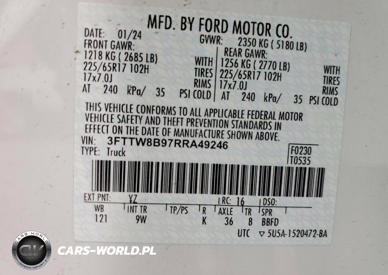 2024 Ford Maverick Xl VIN:3FTTW8B97RRA49246 - 13