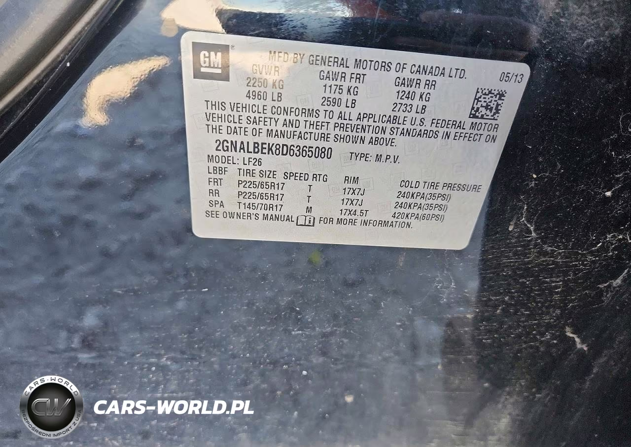 2013 Chevrolet Equinox Ls VIN:2GNALBEK8D6365080 - 13