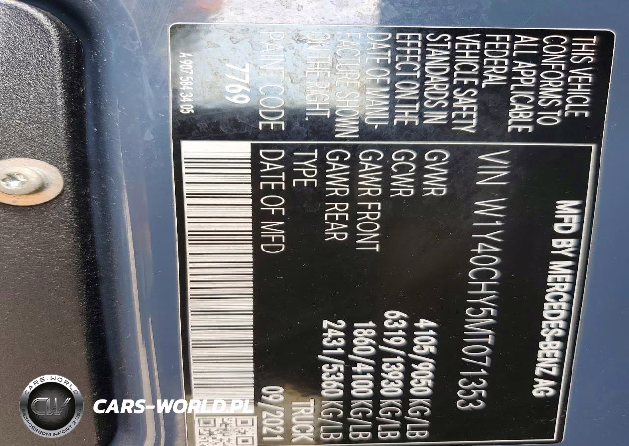 2021 Mercedes Benz Sprinter 2500 Delivery Van VIN:W1Y40CHY5MT071353 - 13