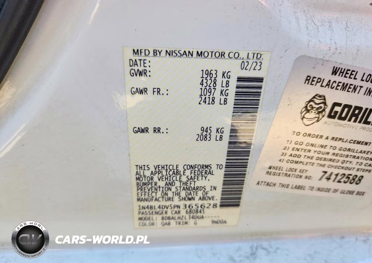 2023 Nissan Altima Sv VIN:1N4BL4DV5PN365628 - 12