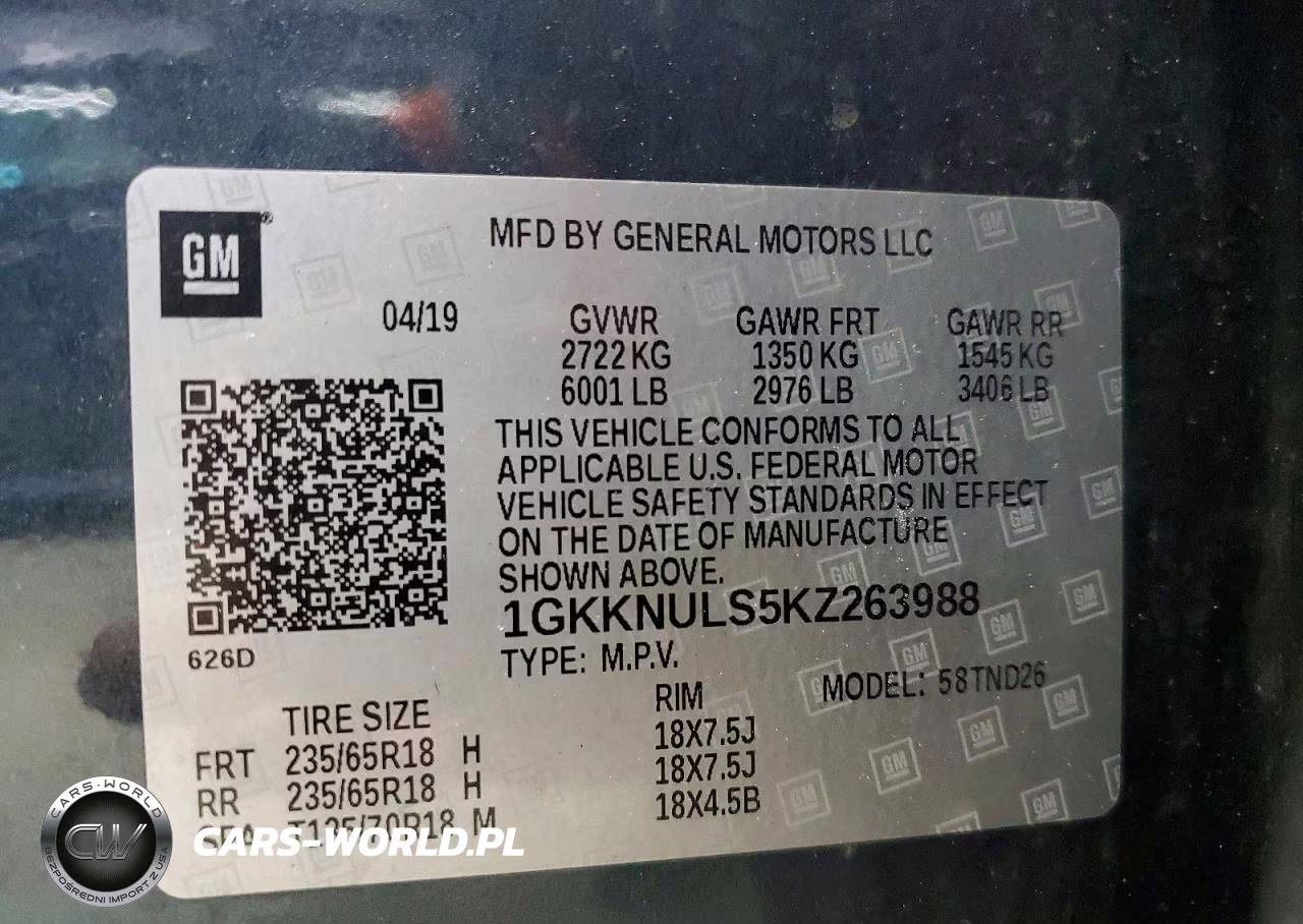 2019 GMC Acadia Slt-1 VIN:1GKKNULS5KZ263988 - 13