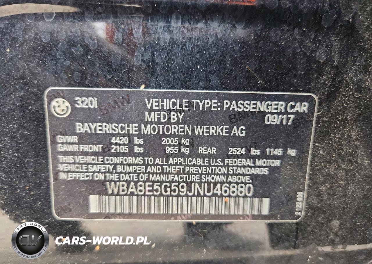 2018 BMW 320 Xi VIN:WBA8E5G59JUN46880 - 12