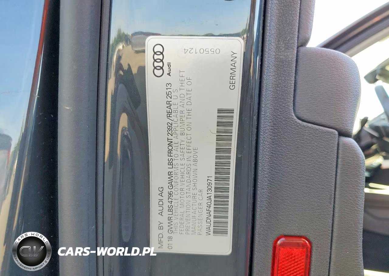 2018 Audi A4 Premium VIN:WAUDNAF40JA130971 - 12