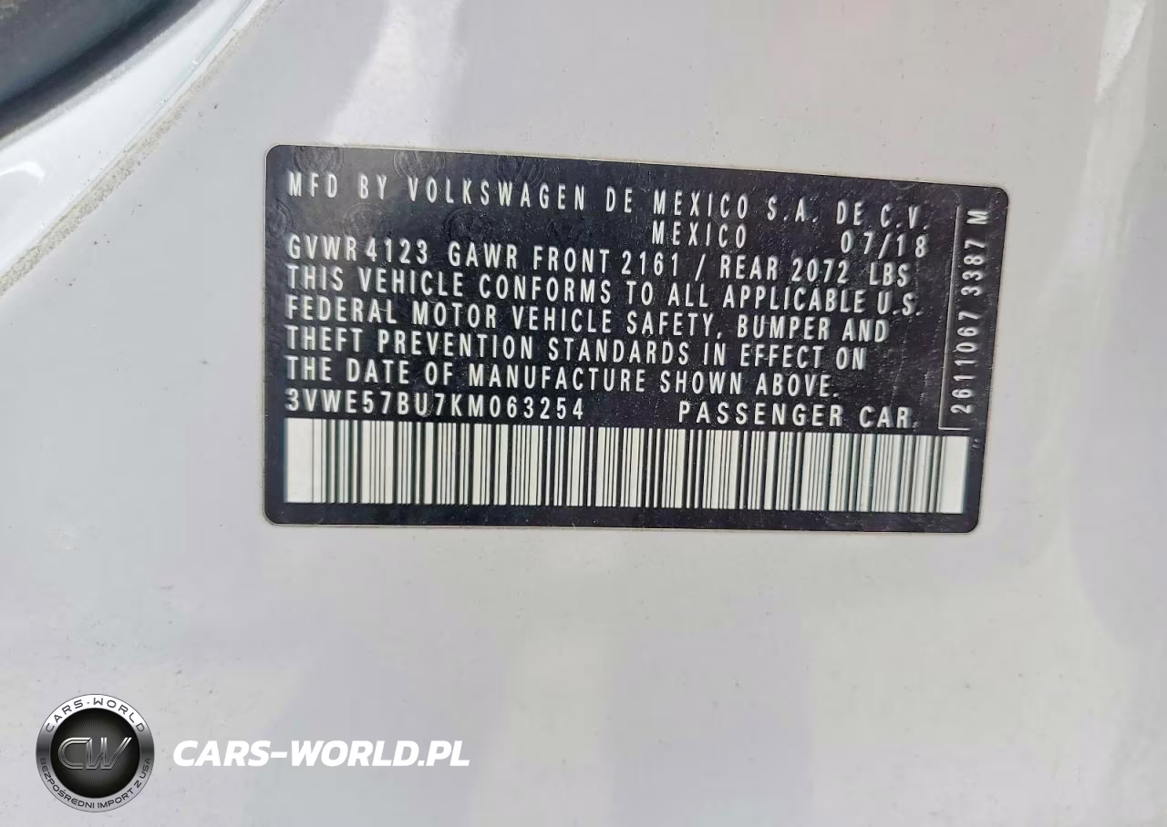 2019 Volkswagen Jetta Sel VIN:3VWE57BU7KM063254 - 12