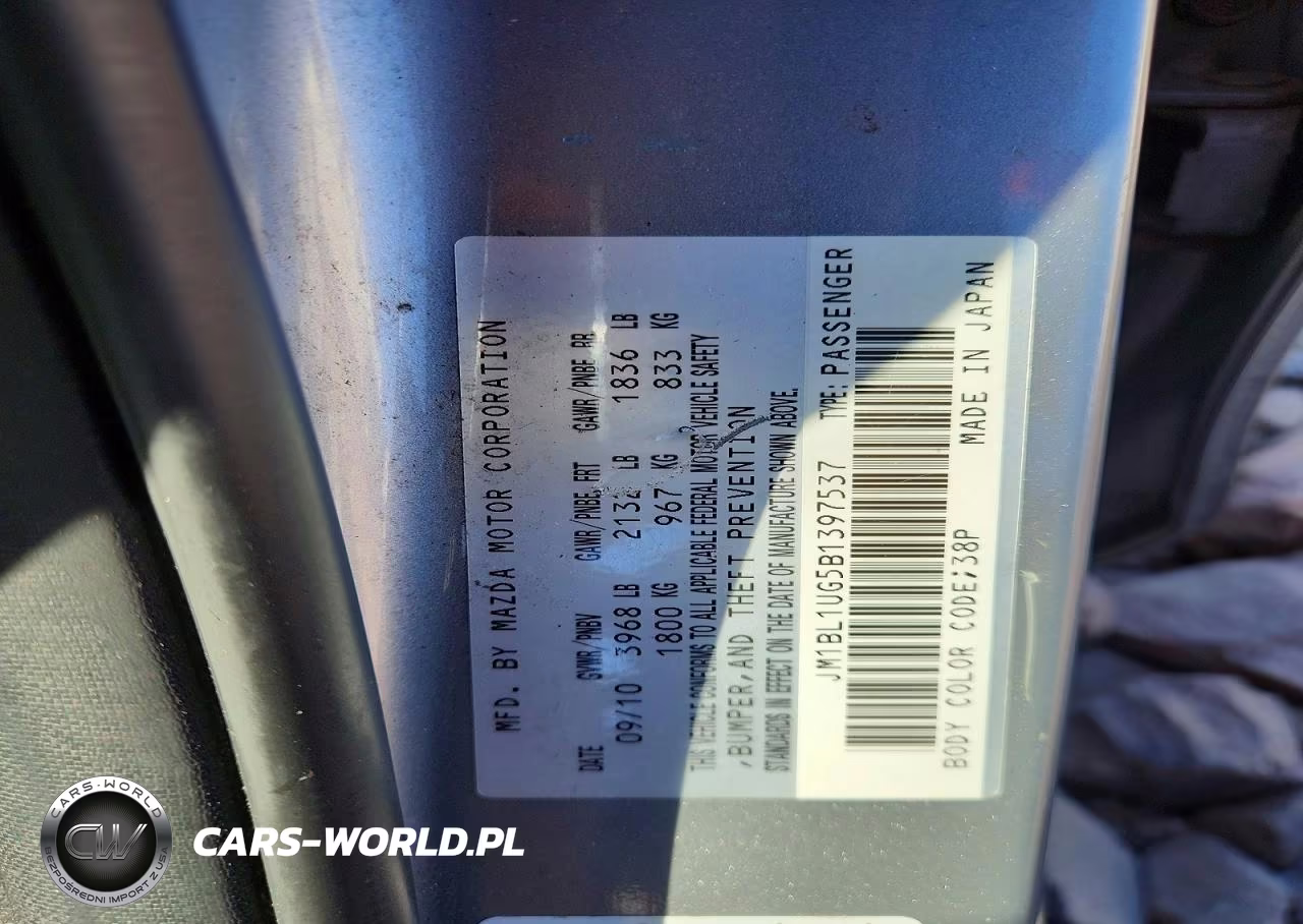 2011 Mazda 3 I VIN:JM1BL1UG5B1397537 - 12