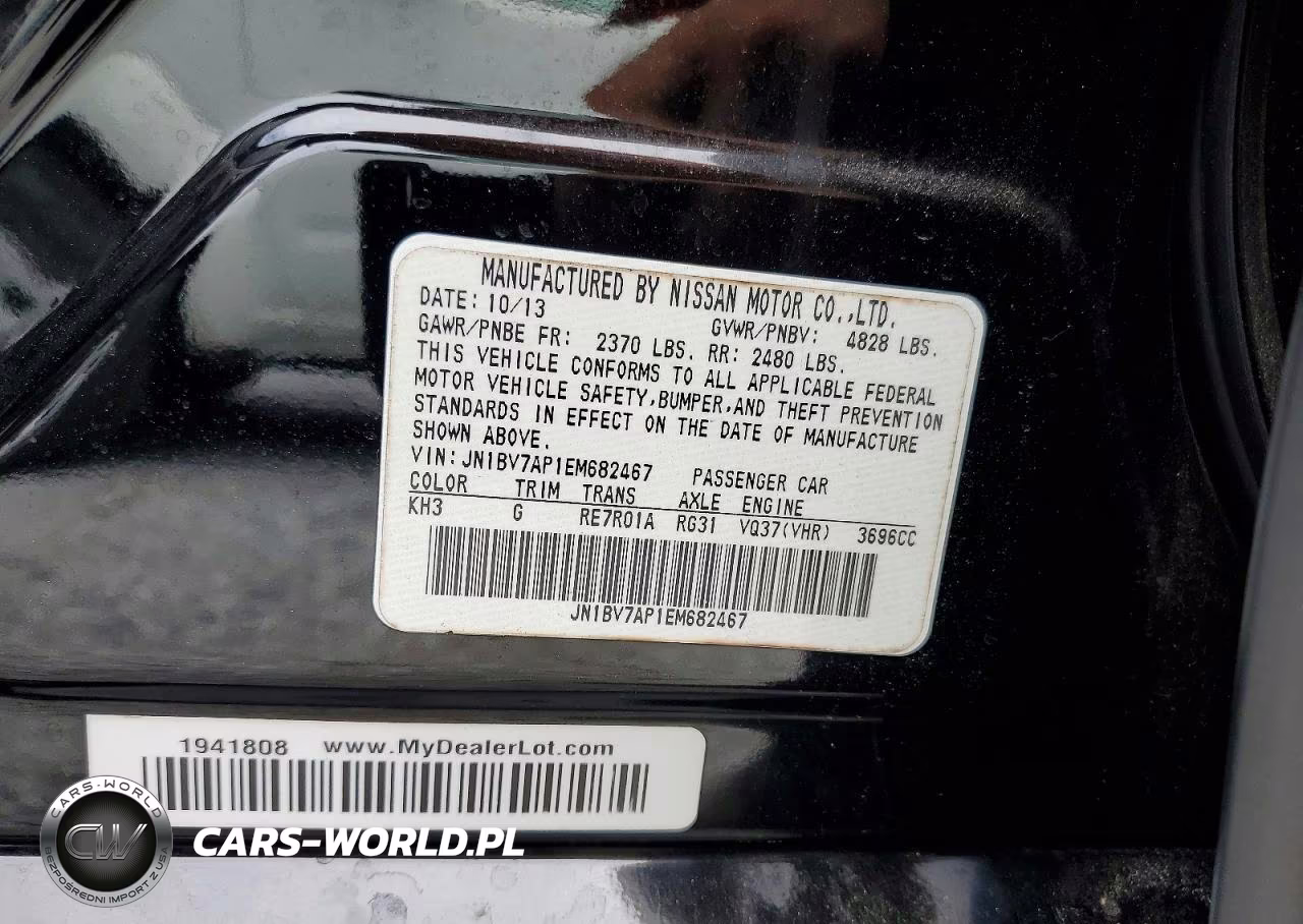 2014 Infiniti Q50 Base VIN:JN1BV7AP1EM682467 - 13