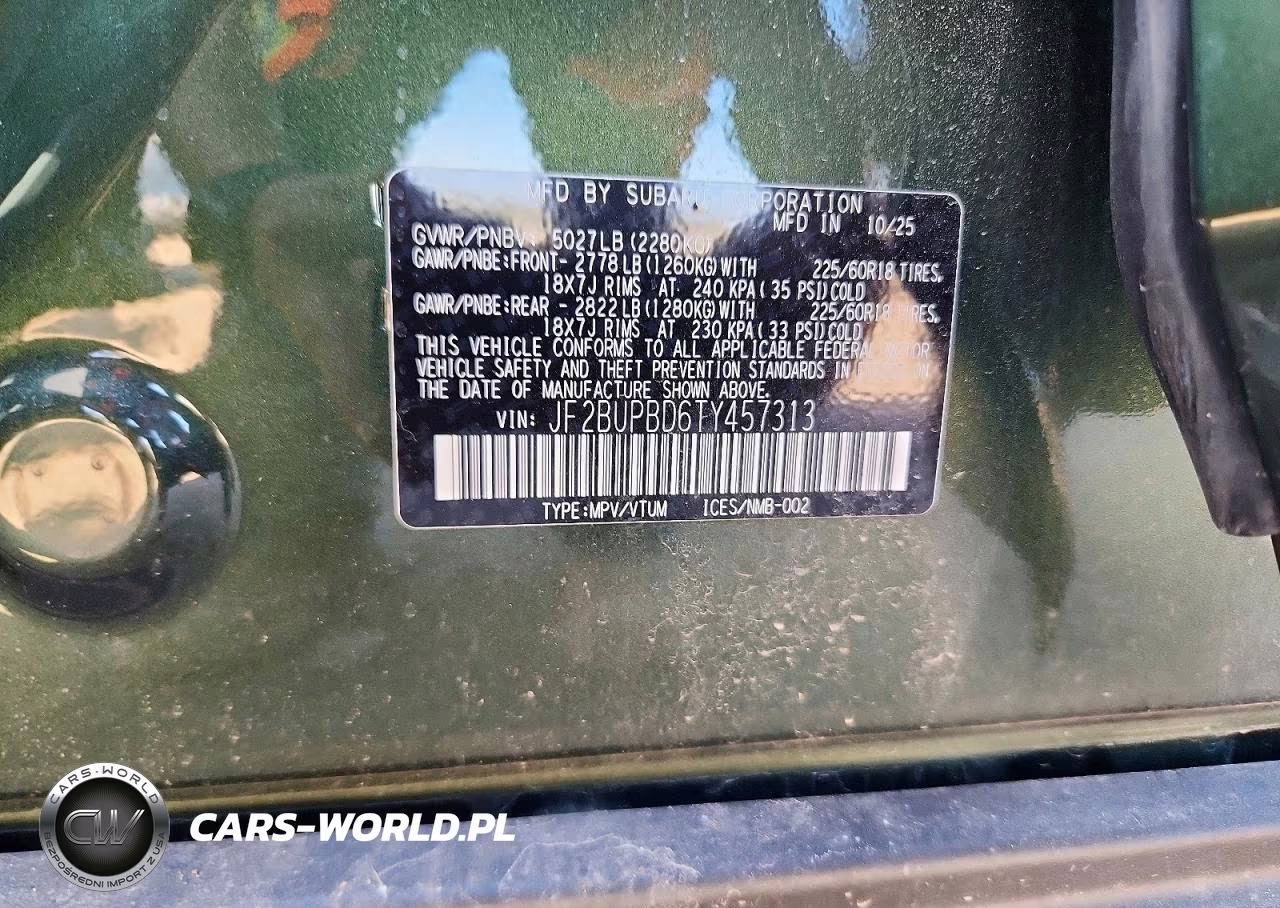 2026 Subaru Outback Premium VIN:JF2BUPBD6TY457313 - 12