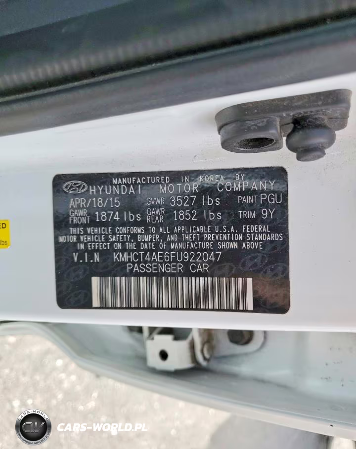 2015 Hyundai Accent Gls VIN:KMHCT4AE6FU922047 - 12