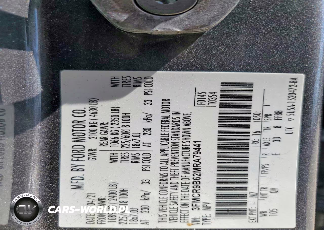 2021 Ford Bronco Sport Big Bend VIN:3FMCR9B62MRA79441 - 12