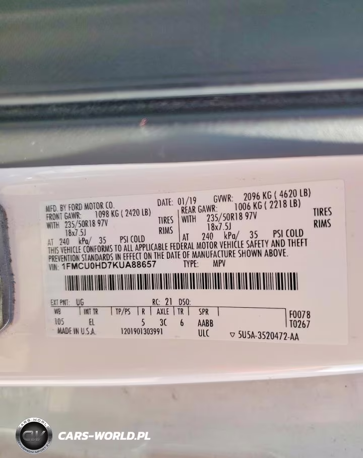 2019 Ford Escape Sel VIN:1FMCU0HD7KUA88657 - 13