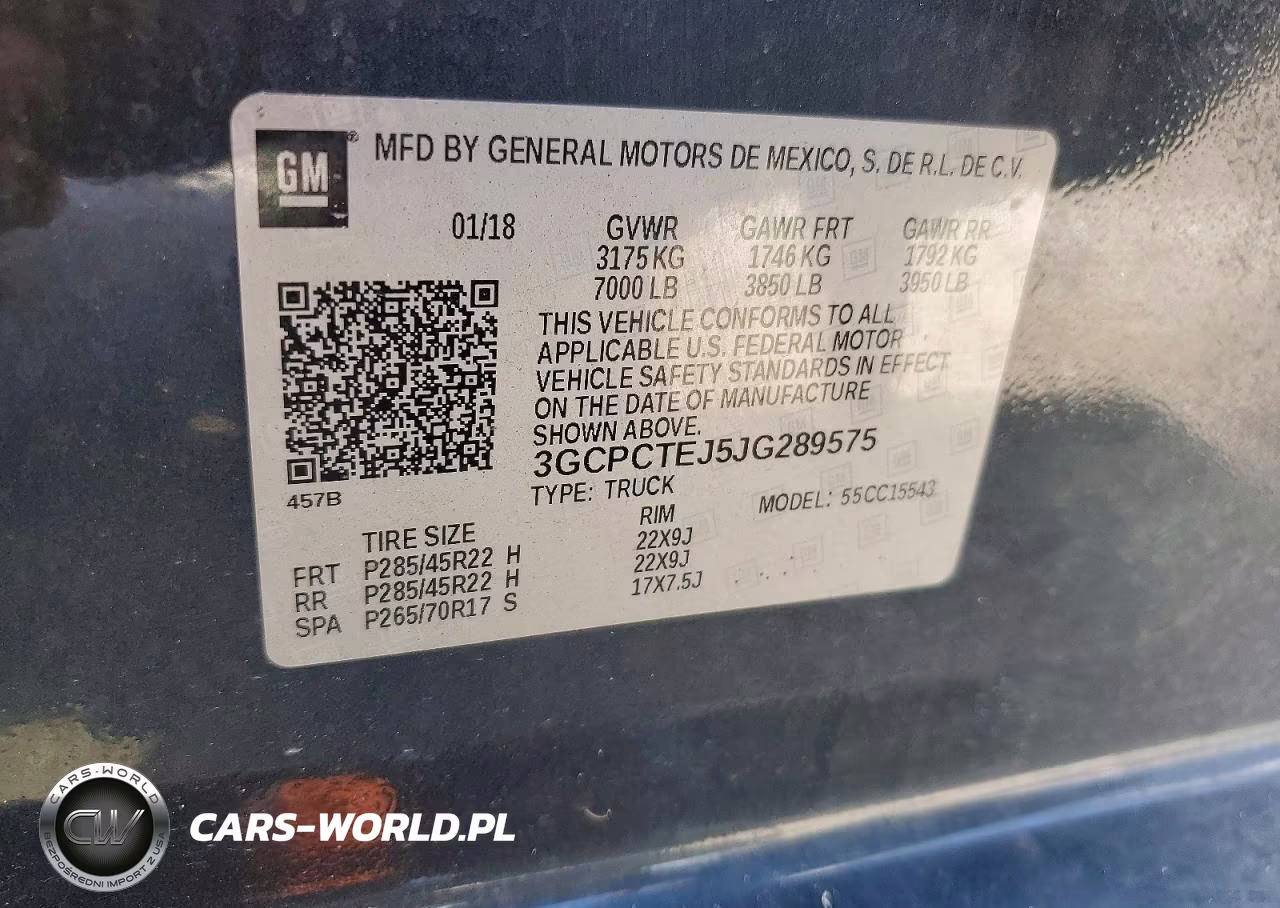 2018 Chevrolet Silverado C1500 High Country VIN:3GCPCTEJ5JG289575 - 12
