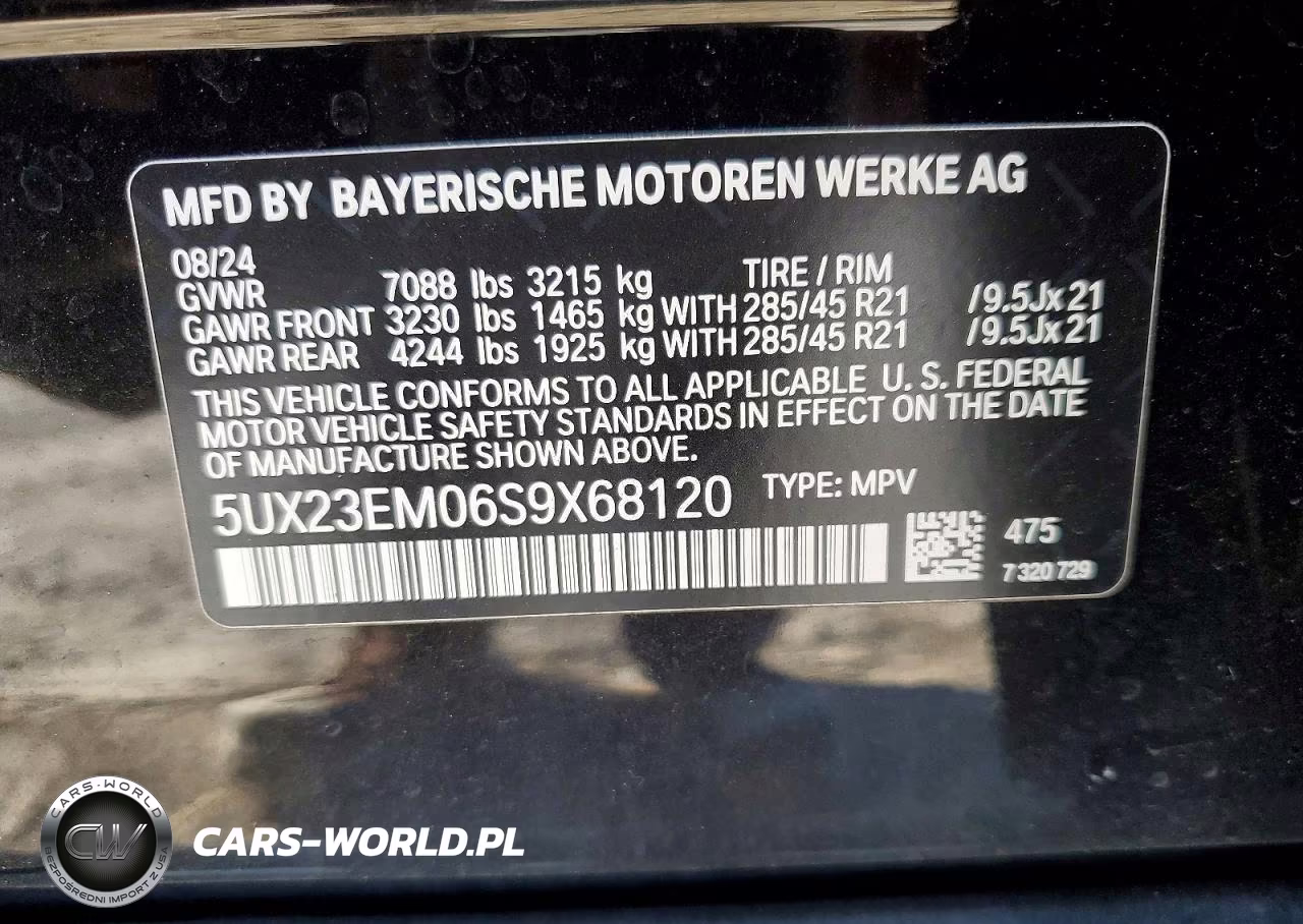 2025 BMW X7 xDrive40I VIN:5UX23EM06S9X68120 - 14
