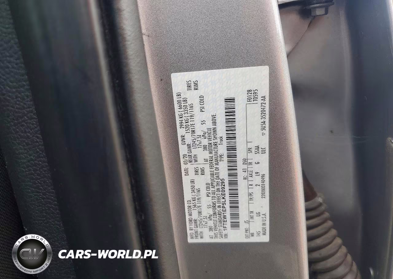 2020 Ford F150 Supercrew VIN:1FTEW1EP5LKE09295 - 12