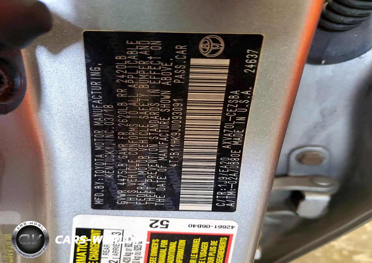 2018 Toyota Camry Se VIN:4T1B11HK9JU093091 - 12