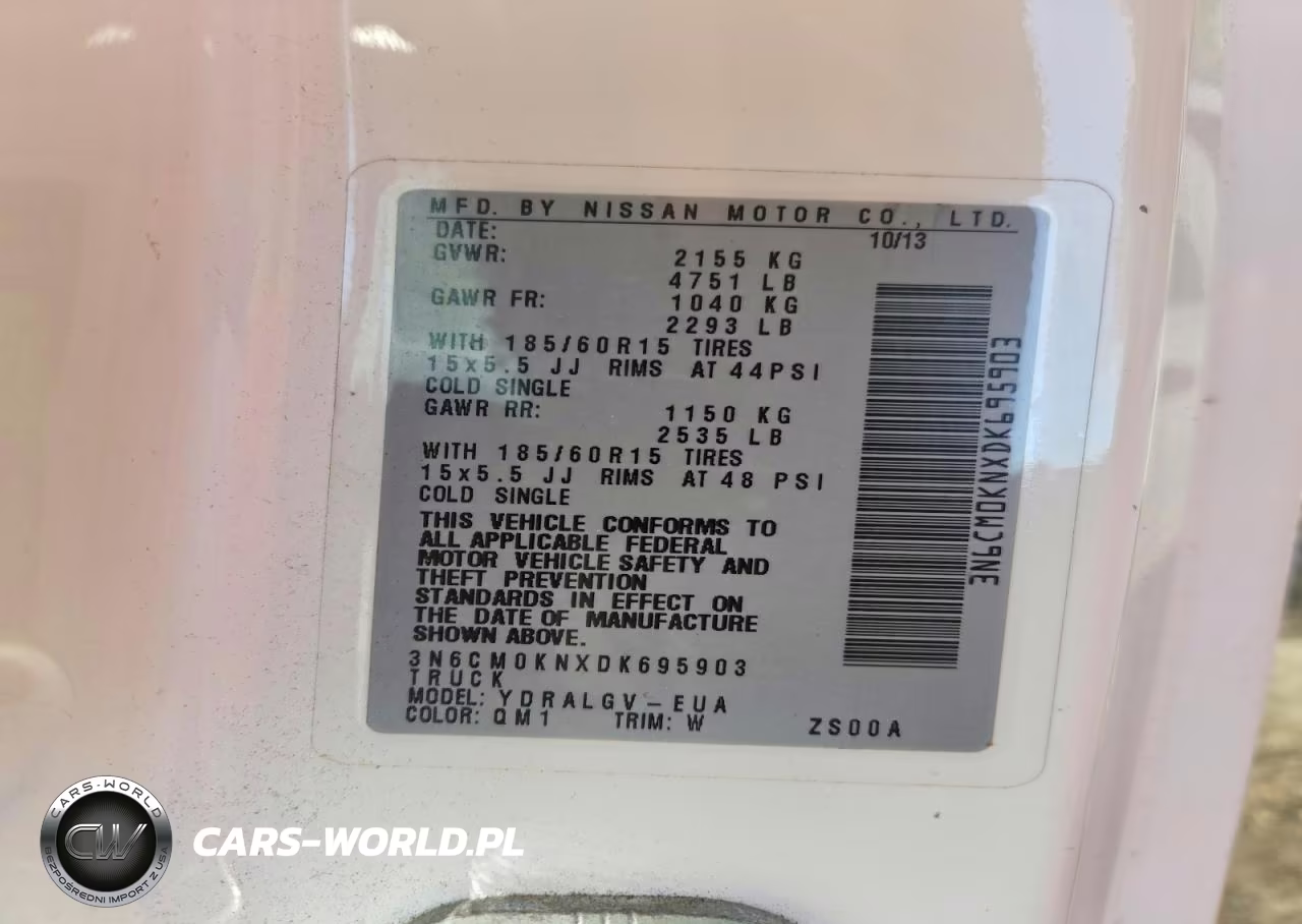 2013 Nissan Nv200 S VIN:3N6CM0KNXDK695903 - 13