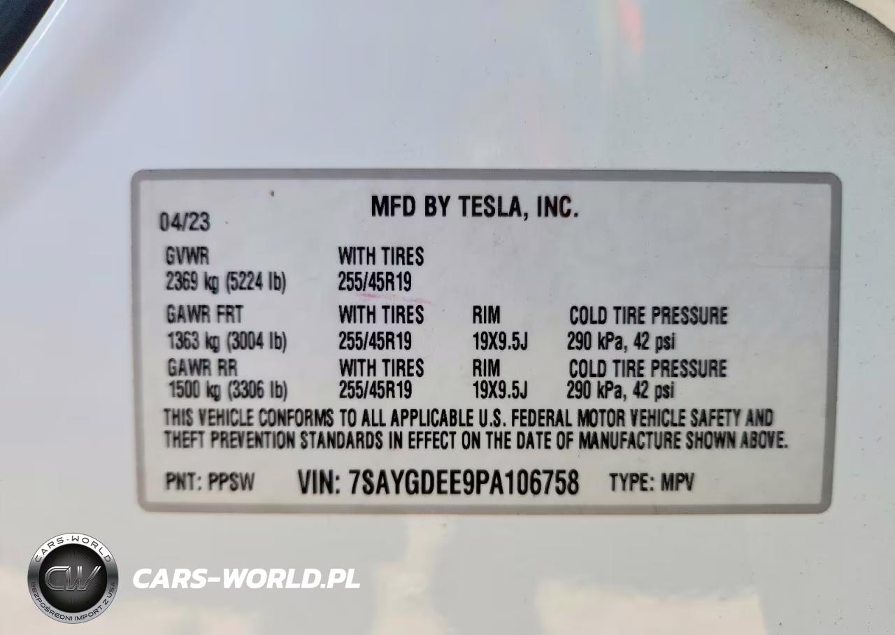 2023 Tesla Model Y VIN:7SAYGDEE9PA106758 - 14