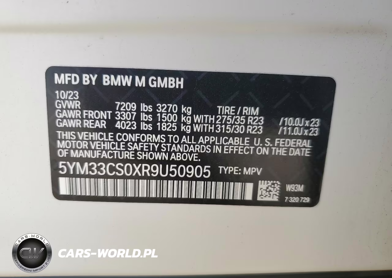 2024 BMW Xm Label VIN:5YM33CS0XR9U50905 - 14