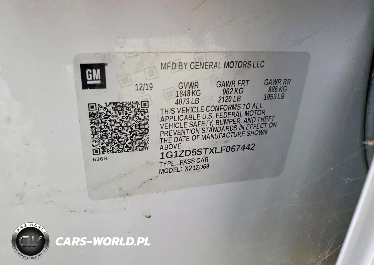 2020 Chevrolet Malibu Lt VIN:1G1ZD5STXLF067442 - 12