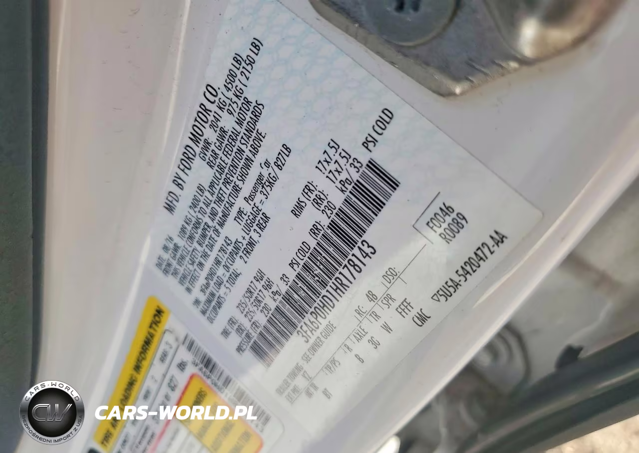 2017 Ford Fusion Se VIN:3FA6P0HD1HR178143 - 12